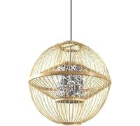 Abat-Jour Suspendu en Bambou tissé, Style Rustique, luminaire décoratif d'intérieur, idéal pour Un Salon, Un Bureau ou Un Restaurant Chinois