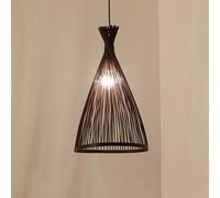 Abat-jour suspendu en rotin beige - Style chinois creux cage en osier luminaire pour salon et salle à manger décoration de salon de thé