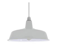 Abat-jour suspendu rétro 36 cm facile à installer, abat-jour suspendu facile à installer, divers types d'abat-jour d'intérieur de style loft industriel en métal (Blanc)