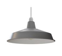 Abat-jour suspendu rétro 36 cm facile à installer, abat-jour suspendu facile à installer, divers types d'abat-jour d'intérieur de style loft industriel en métal (Gris)