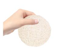 Abat-jour Suspendu Tressé en Coton Lin, Blanc, Style Rustique