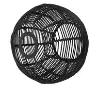 Abat-jour Suspendu Tressé Noir en Fer et Papier pour Lustre E27 | Ambiance Chaleureuse, Style Rustique Minimaliste, pour Plafond, la Cuisine, Café et Restaurant