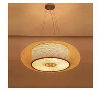 Abat Jour Suspension LED style rustique DIA.40 Décoration créative Lampe suspendue en bambou Lustres Restaurant Salon de thé(3668-D40CM)