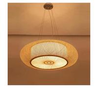 Abat Jour Suspension LED style rustique DIA.40 Décoration créative Lampe suspendue en bambou Lustres Restaurant Salon de thé(3668-D80CM)