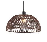 Abat Jour Suspensions en corde de chanvre tressée, style maison d'hôtes, restaurant champêtre, salon de thé, auberge, bar, chambre, rotin, éclairage intérieur, style tendance(Coffee,30X16cm)