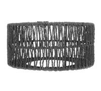 Abat-jour Taille S Tissé en Corde de Paille pour Lampe E27 | Structure Tressée, Surface Lisse, Noir, pour Remplacement Suspendre, Taille S