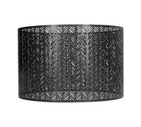 Abat-jour tambour, Clip E27 E14 pour forme de feuille, couvercle d'abat-jour décoratif en métal ajouré pour plafonnier mural de Table (noire)