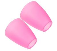 Abat-jour Tambour de Remplacement 2 Pièces en Plastique Rose | Éclairage Intérieur, Structure Stable, Style Moderne Délicat, pour Lampe de Chevet Bureau