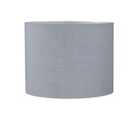 Abat-Jour Tissu Gris pour E27 E14 avec Adaptateur Fermeture Scratch 25 CM Rond