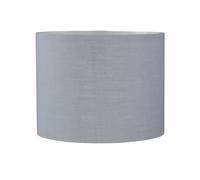 Abat-Jour Tissu Gris pour E27 E14 avec Adaptateur Fermeture Scratch 25 CM Rond