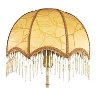 Abat-jour vintage avec pompons abat-jour victorien à franges dôme festonné - antique de remplacement pour lampes de table E27 lampadaires 7 87 x 7 48 style 1