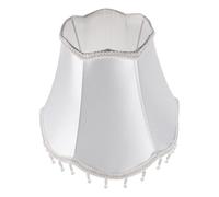 Abat-jour Vintage Européen en Tissu Cloche E27 à Franges Perles