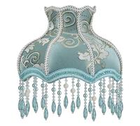 Abat-jour vintage pour lampe de table Accueil abat-jour Vintage tissu perles dentelle florale applique lampe de Table lampadaire couverture(Color13)