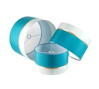 Abat-Jours À Deux Couleurs 50cm Bleu Pour Lampes De Table suspension de Sol Pour Salon Chambre, E27 & E14 Max 60W Par Stella & Mag Creative