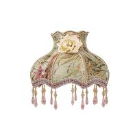 Abat-jours pour plafonniers, Abat-jour multicolore en perles de cristal et dentelle, for lampes Table sol E27(Color 14)