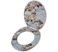 Abatant de WC avec couvercle design galets