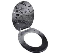 VidaXL 141482 siège de toilette Abattant rigide Panneaux MDF Noir
