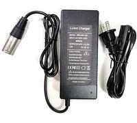 Abatinvo Chargeur de vélo électrique 36 V XLR 3 broches 42 V 2 A Max pour Swagtron EB6 Fat-tire, Heybike Cityscape, Ecotric Starfish, Dolphin Peacedove 20" et plus de vélos électriques 36 V Chargeur