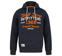 Abatt Motif Brushback Fleece Pullover Hoodie in Black Marl - Tokyo Laundry - L