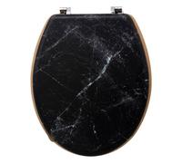 FIVE Simply Smart - Abattant WC Imprimé Marbre Léa 42cm Noir Noir