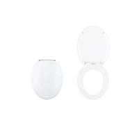 Wirquin Abattant WC 20718118 – blanc thermodur, déclipsable, fermeture ralentie, forme U