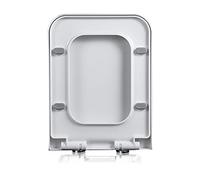 Abattant de Toilette allongé à façade carrée avec Couvercle - Rectangulaire, fermé, Plastique, modèle 04F