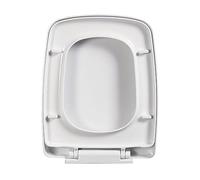 Abattant de toilette carré à fermeture amortie à dégagement rapide facile à nettoyer en plastique Ajustement universel Design moderne Hygiénique durable Charnières de montage supérieur Mise à niveau
