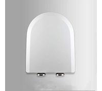 Abattant de Toilette en Forme de U/V, Blanc, à Fermeture amortie, charnière réglable, système de démontage Rapide, Fixation Murale pour Usage Familial, Blanc - 40-45 cm x 34 cm