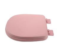 Abattant de Toilette en U Rose en Écume, Fermeture Lente | Siège Rembourré à Charnière à Dégagement Rapide, Surface Lisse et Facile à Nettoyer