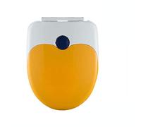 Abattant de toilette familial en forme de V avec libération rapide et tampon tampon (B-47 cm x 36 cm) - Parfait pour un nettoyage facile et un confort