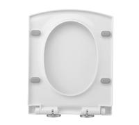 Abattant de toilette rectangulaire à fermeture amortie avec charnière réglable à dégagement rapide, 43 x 34,5 cm, durable, facile à installer, pour les maisons modernes