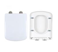 Abattant de Toilette rectangulaire Multifonction à Fermeture silencieuse et silencieuse, Couvercle de Toilette rectangulaire en PP Amovible, Accessoire de Salle de Bain pour cuvettes de Toilette
