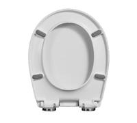 Abattant de Toilette Rond à Fermeture amortie, matériau PP Haute résistance, Forme en O, démontage Rapide, charnière de Fixation supérieure