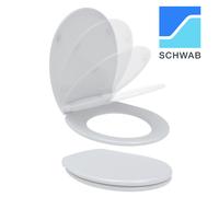 Abattant de toilette universel à fermeture amortie STAR SCHWAB, compatible avec