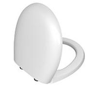 Abattant de toilette VitrA Memoria noir 106-401R009 avec mécanisme de fermeture amortie, amovible, blanc cassé