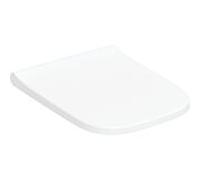 Abattant de toilettes Geberit iCon 503140011, forme carrée, fermeture amortie, démontage rapide, blanc