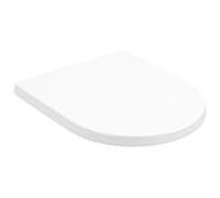 Abattant de toilettes Villeroy & Boch Subway 3.0 8M4261RW, charnières en acier inoxydable, sans système QuickRelease ni fermeture amortie, finition céramique blanc pierre.