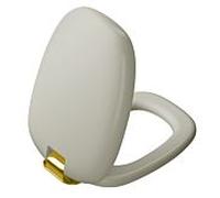 Abattant de toilettes VitrA Plural 126-420-019, 36,4 x 47,6 x 5 cm, avec fermeture amortie et fixation rapide, taupe mat/doré