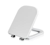 Abattant de WC carré avec système d'abaissement automatique avec système d'abaissement automatique et système d'abaissement automatique Blanc 34 x 45 cm