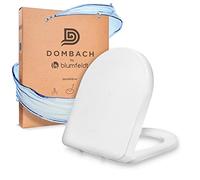Abattant de WC de qualité supérieure avec système d'abaissement automatique amovible (blanc) - Avec système d'abaissement automatique - En forme de D