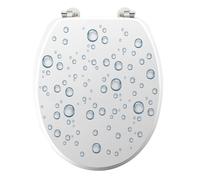 Douceur d'Intérieur Abattant WC Bubble Bleu Charnières métal 37,5 x 46 cm MDF imprimé