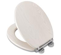 Abattant de WC Flex-Fix à fermeture douce et ouverture rapide Croydex Maitland en bois moulé blanc