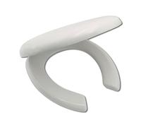 Abattant de WC ouvert à l'avant, allongé, à fermeture douce, avec couvercle, siège de toilette ouvert à dégagement rapide, facile à nettoyer, blanc, rond