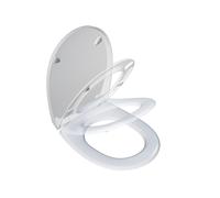 Abattant déclipsable frein de chute plastique thermodur Click & clean blanc
