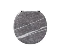 Abattant - Lunette WC effet marbre en bois, Largeur de 37.5 cm, longueur : 44 cm -PEGANE-