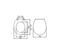 ABATTANT POUR WC EN PVC BLANC POUR WC SUSPENDU ET AU SOL CIPRO