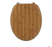 Abattant WC 18 pouces - Couvercle Imprimé et Attaches Inoxydables - Tendance - Imitation Bambou