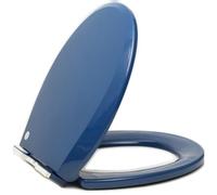 Abattant WC à fermeture amortie en forme de O avec couvercle en polypropylène silencieux, fermeture lente, facile à installer et à nettoyer, ne se desserre jamais, 36 x 41 cm - Confortable et