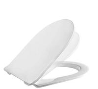 Abattant WC à fermeture douce - Abattant de WC slim Cersanit Neso, Opoczno Urban Harmony - Facile à nettoyer - chute lente - Amovible - Antibactérien - Duroplastique - Charnière métallique - Blanc