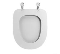 Abattant WC à fermeture douce, matériau EVA robuste avec système de libération rapide, couvercle fixe supérieur adapté aux toilettes standard en forme de U et en forme de O (type U blanc)